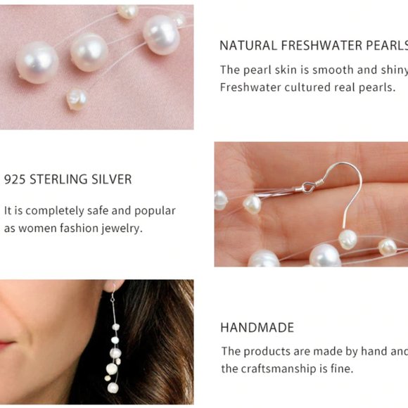 925SS Freshwater Pearl Earrings - Picture 3 of 3